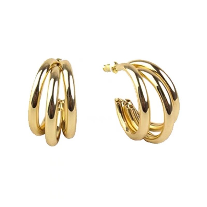 Fashion Metal Pendant Earrings Classic Ladies Korean Fashion Circle Women Wedding Engagement