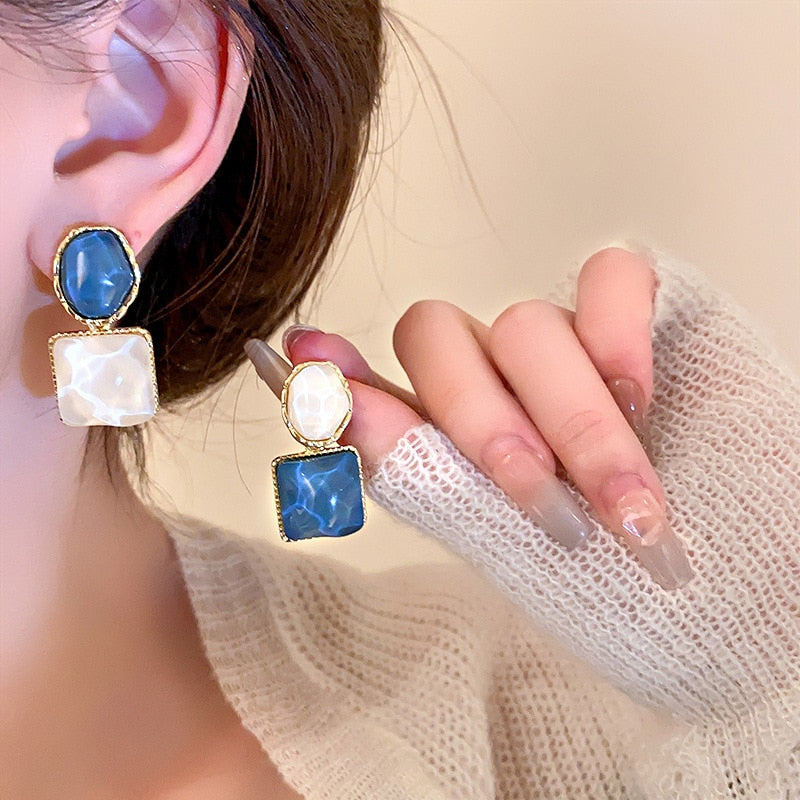 Blue Drop Earrings