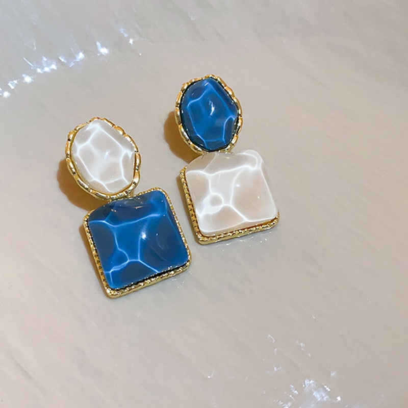 Blue Drop Earrings